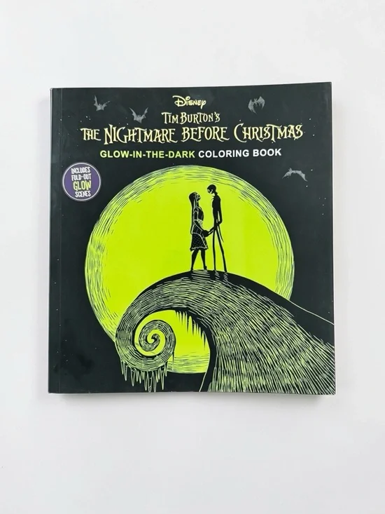 Disney Nightmare Before Christmas Glow Coloring Book + Floriographic Garden Set - Picture 9 of 14